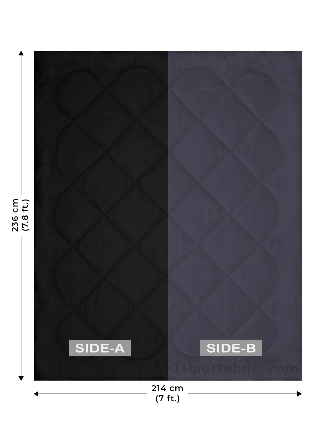 Grey-Black Double Bed Comforter