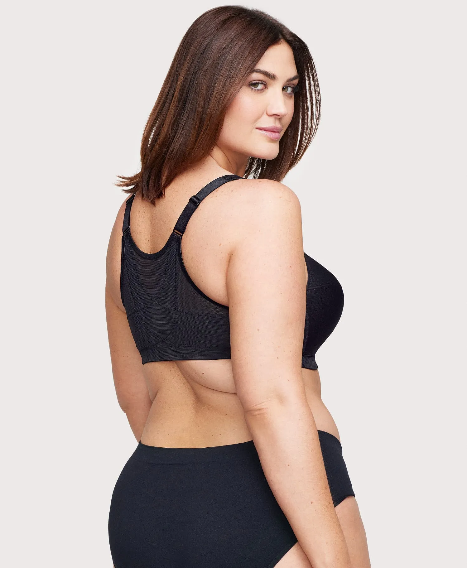 MagicLift Front-Closure Posture Back Bra Black Band | 56