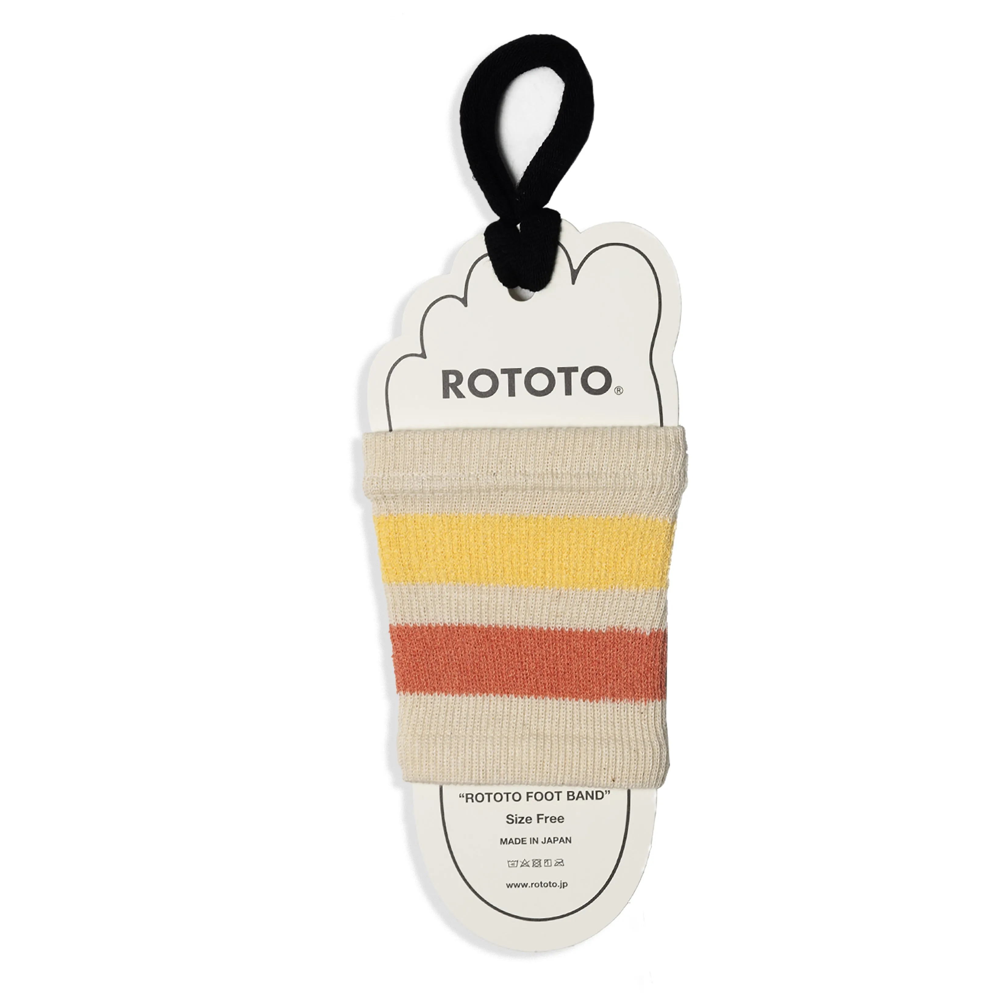 Rototo Sandal Sock Foot Band Coral / Light Yellow
