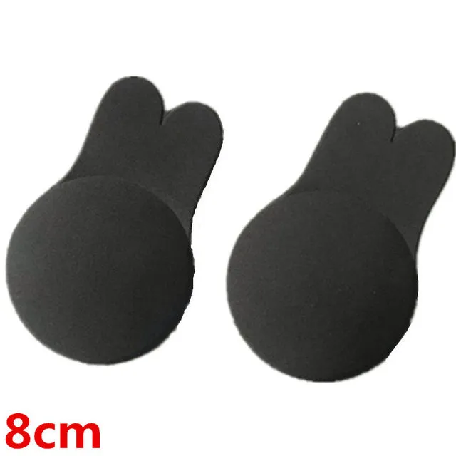 Sexy Strapless Self-Adhesive Silicone Front Closure Push Up Bra With Drawstring