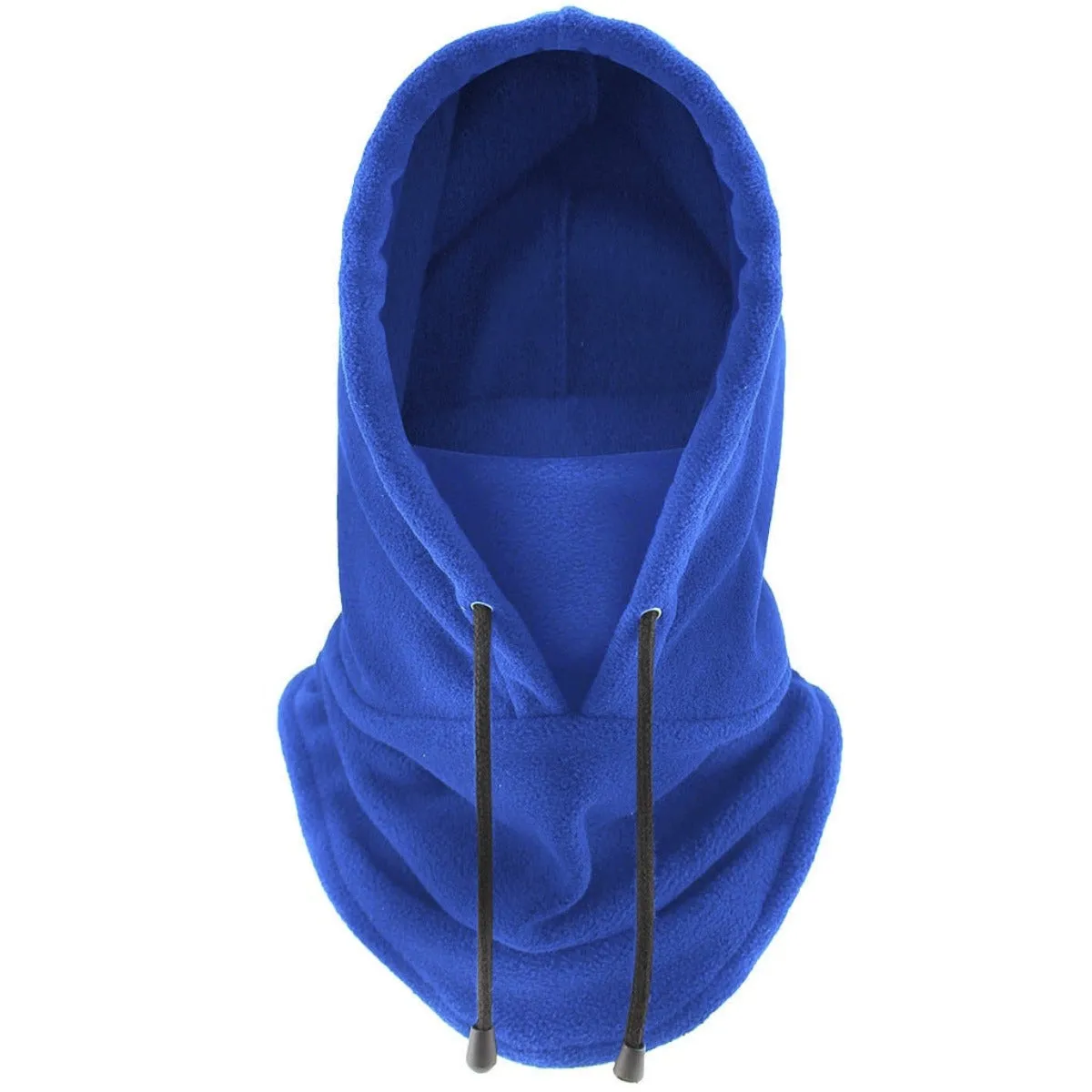 Thermal Fleece Hoodie Face Cover - Blue