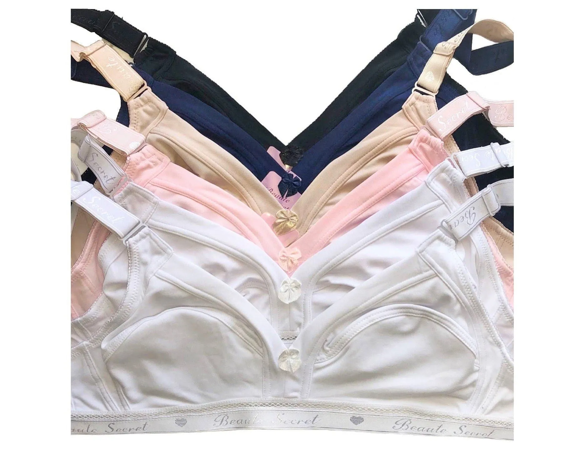 Wireless Unlined Bras with Wide Wing